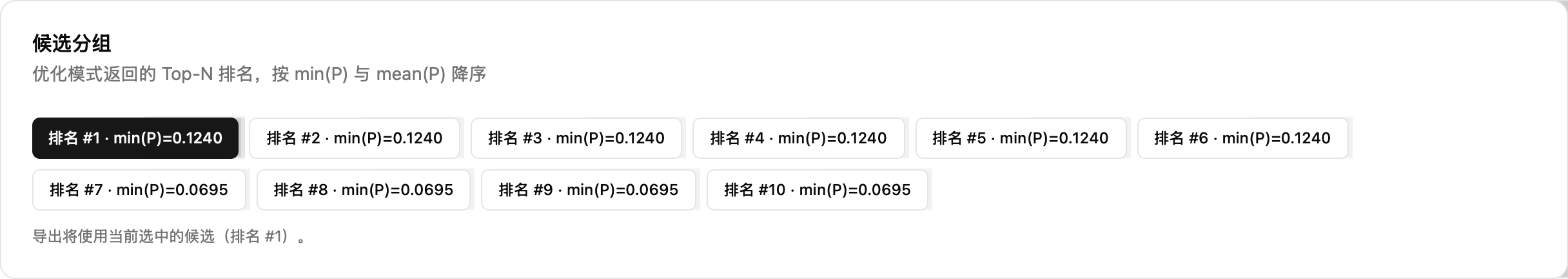 候选分组